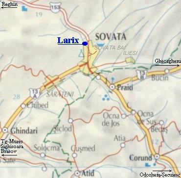 Localizare firma Larix Sovata